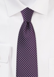 Eggplant Purple Pin Dot Tie