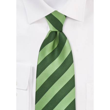 Hunter and Lime Striped Tie