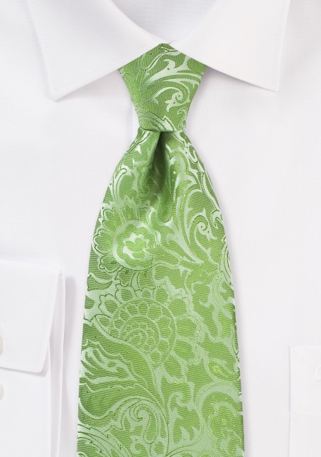 Midori Green Paisley Tie