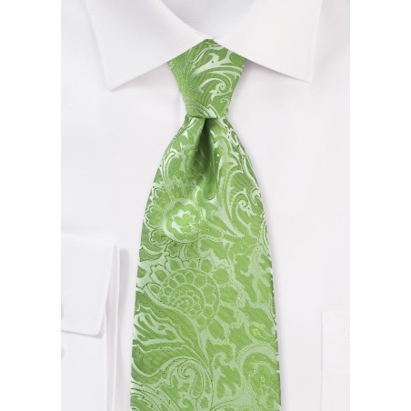 Midori Green Paisley Tie