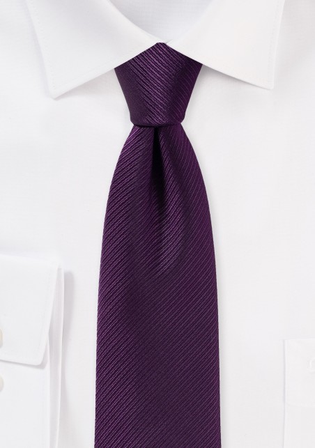 Slim Cut Tie in Plum