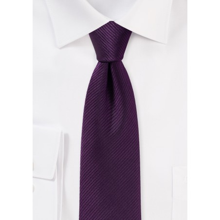 Slim Cut Tie in Plum