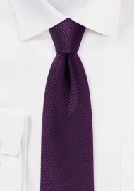 Slim Cut Tie in Plum
