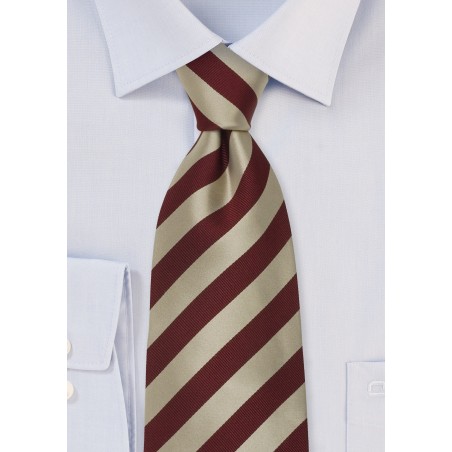 Elegant striped neckties - Gold and red striped tie