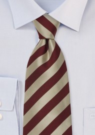 Elegant striped neckties - Gold and red striped tie