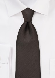 Textured Tie in Dark Brown