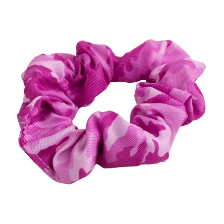 pink camo print hair scrunchie