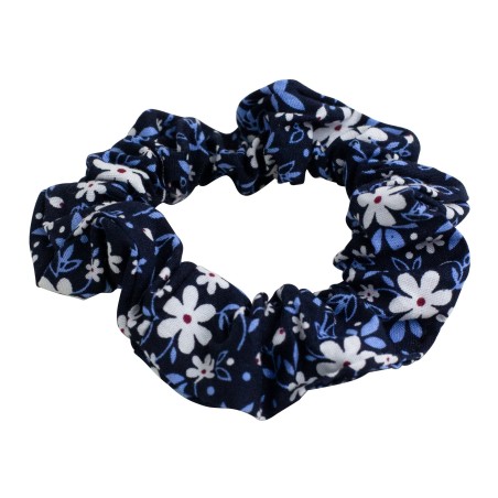 floral scrunchie in navy