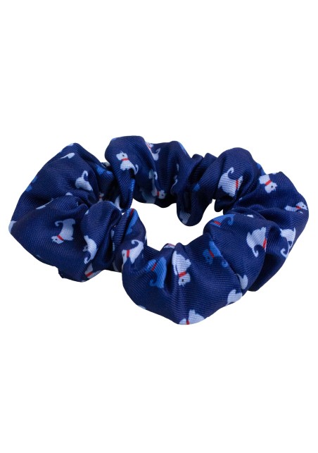 terrier dog print scrunchie