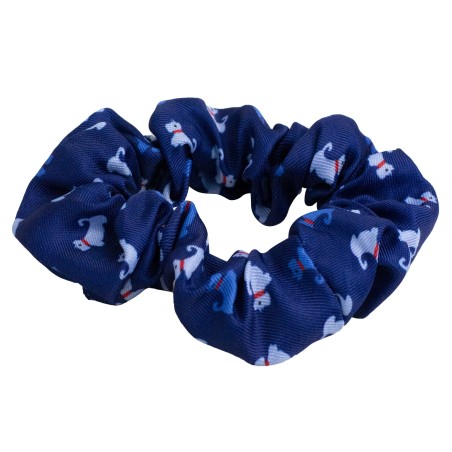terrier dog print scrunchie