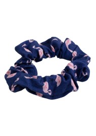 Set of Kids Mask and Hair Scrunchie with Flamingo Print