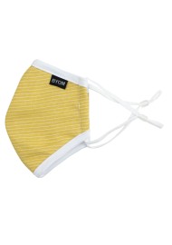 gold striped kids face mask with filter machine washable