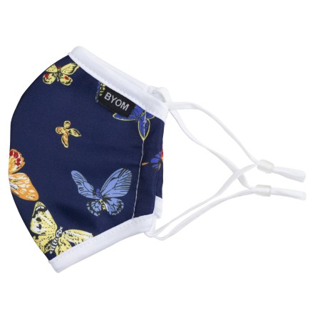 butterfly print face mask for kids washable with filter