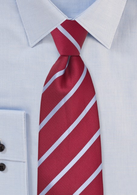 Red and Grey Striped Tie