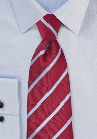 Red and Grey Striped Tie