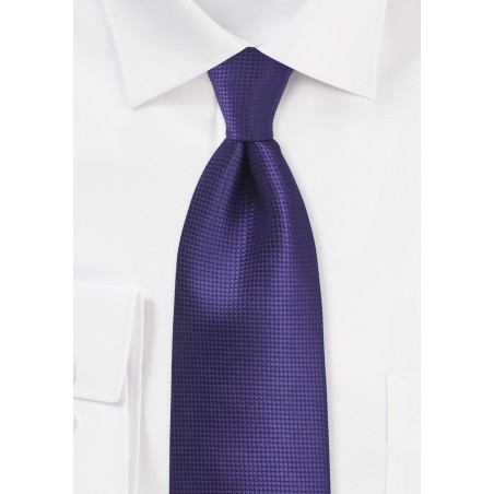 Textured Tie in Violet Grape