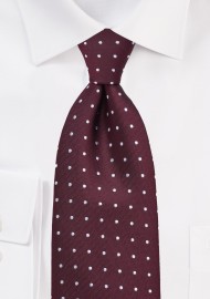 Polka Dot Tie in Burgundy