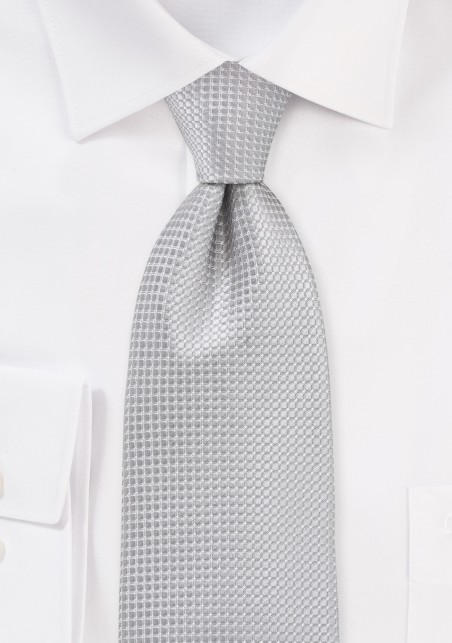 Textured Light Silver Tie