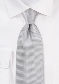 Textured Light Silver Tie