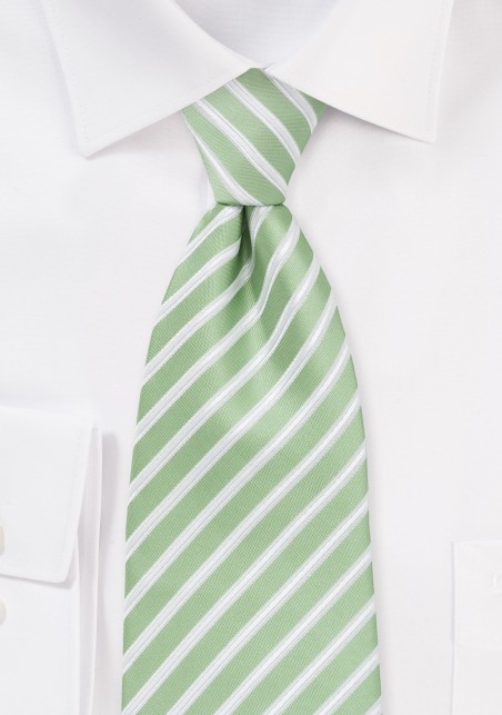 Seafoam Green Striped Tie