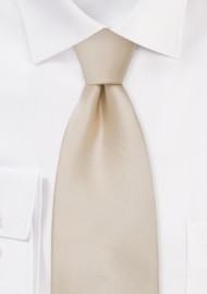 Solid Silk Tie in Champagne Color