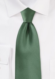 Olive Color Tie in Extra Long Length