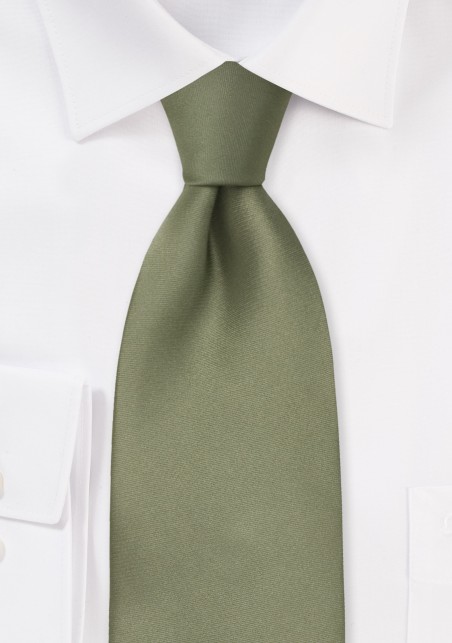 Dark Sage Green Kids Silk Tie
