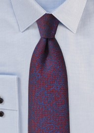 Vintage Floral Tie in Burgundy and Purple
