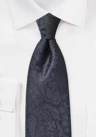 Midnight Blue Paisley Necktie