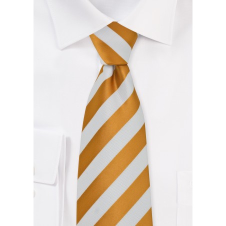 Amber and White Necktie