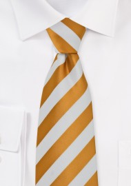 Amber and White Necktie