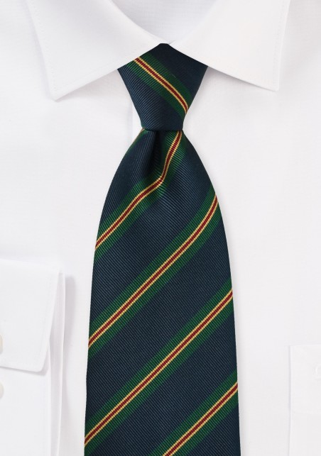 British Repp Tie in Dark Navy
