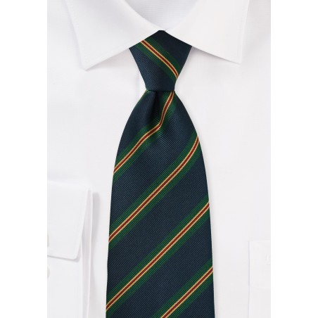 British Repp Tie in Dark Navy