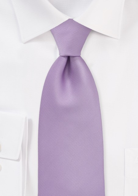 XL Sized Textured Tie in Vintage Lilac