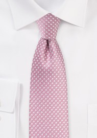 Pin Dot Tie in Dusty Rose