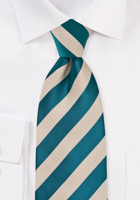 Warm Riviera Blue and Champagne Tie