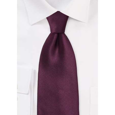 Kids Silk Tie in Solid Burgundy