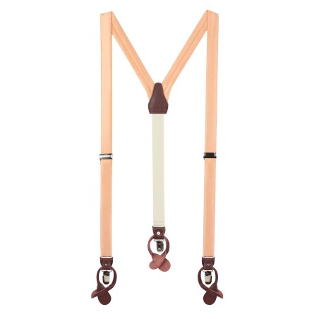 Peach Orange Mens Suspenders