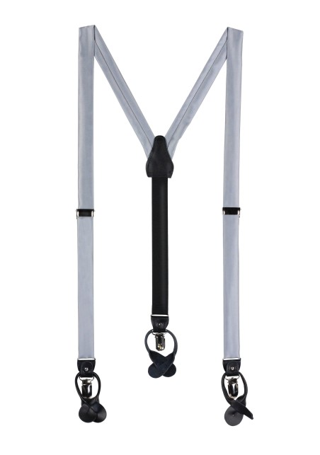Formal Silver Mens Suspenders
