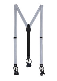 Formal Silver Mens Suspenders