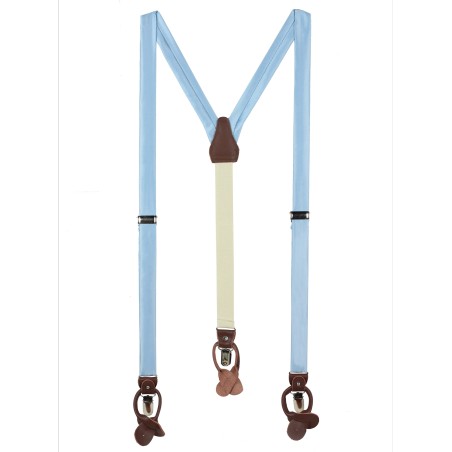 Light Blue Mens Fabric Suspenders