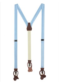 Light Blue Mens Fabric Suspenders
