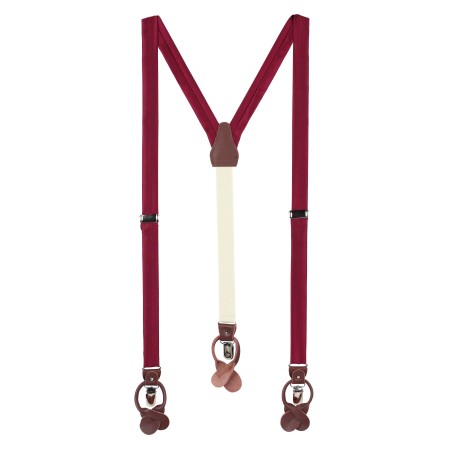 Mens Suspenders in Classic Burgundy