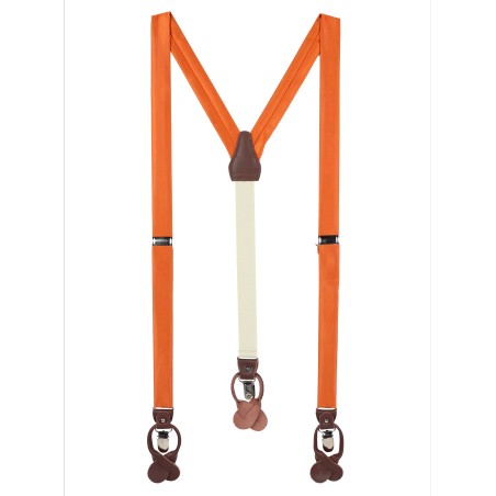 Persimmon Orange Fabric Suspenders