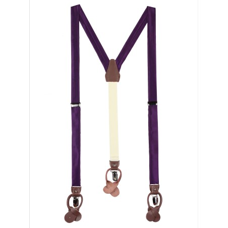 Bright Purple Mens Suspenders