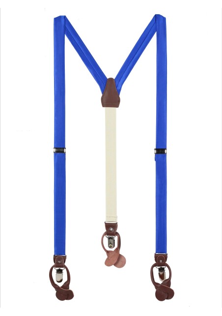 Marine Blue Fabric Suspenders