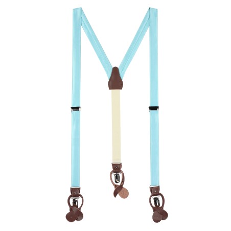 Light Pool Blue Fabric Suspenders