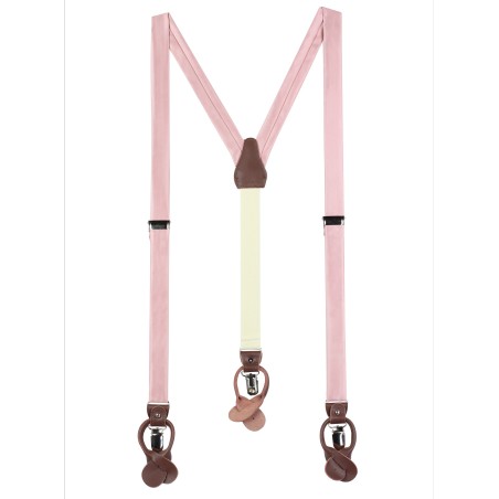 Soft Pink Wedding Suspenders