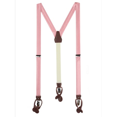 Petal Pink Fabric Suspenders
