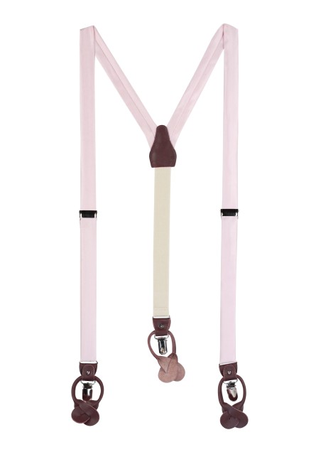 Soft Blush Wedding Suspenders